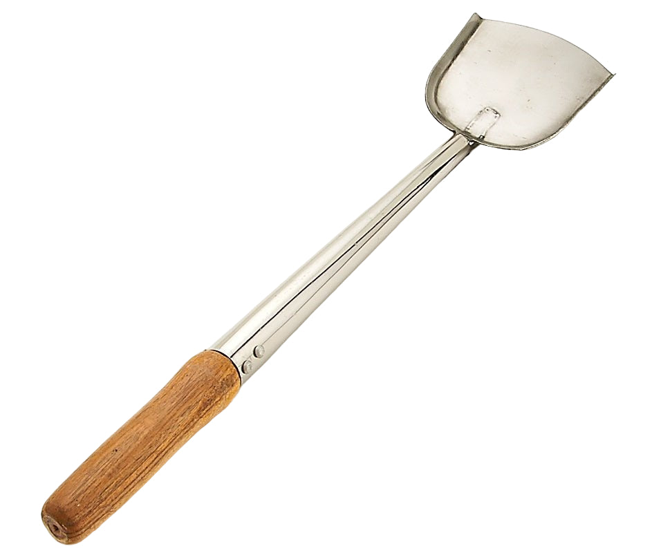 Chinese WOK Spatula with Long Wooden Handle - 19.5 Inches (49.5 cm)
