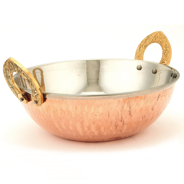 Copper and Stainless Steel Kadai Serving Bowl - 6 Oz.