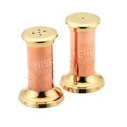 Copper Salt & Pepper Shakers Set - Tower