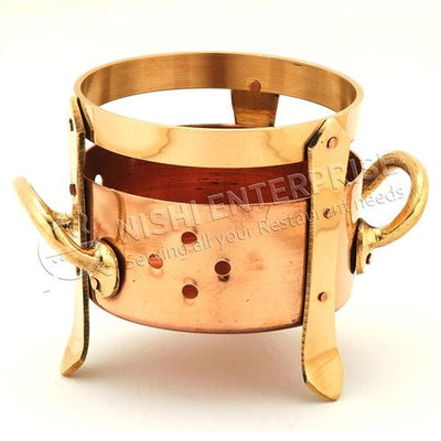 Copper Food Warming Sigdi with Elegant Adornments - Small