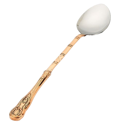 Copper/Stainless Steel Buffet Oval Shape Ladle Spoon - 13 Inches (33 cm)