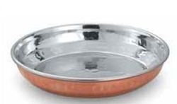 Copper/Stainless Steel Halwa Dessert Plate - 4 3/4 inch wide