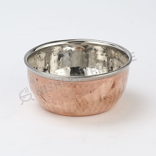 Copper/Stainless Steel Round Bottom Katori Bowl  - 4.5 Oz.