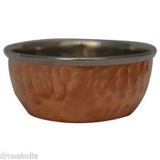 Copper/Stainless Steel Round Bottom Katori Bowl - 4.5 Oz.