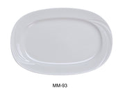 Yanco MM - 93 Miami Rectangular Platter, 11.75"‚ Length x 8.5"‚ Width, China, Bone White, Pack of 12