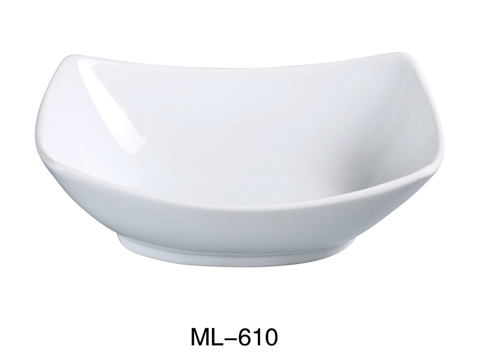 Yanco ML - 610 Rectangular Bowl, 42 oz Capacity, 7.5"‚ Width, 10"‚ Length, China, Super White, Pack of 12