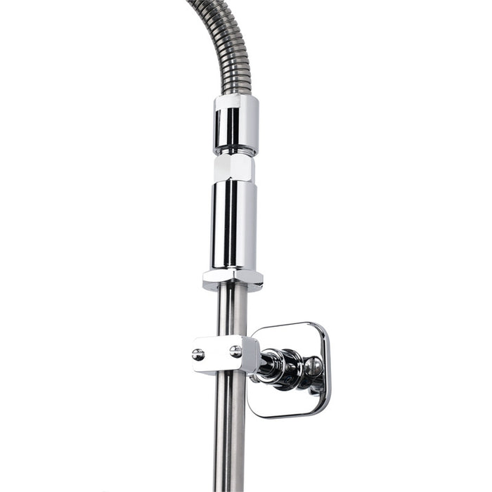Krowne 17-109WL 36"H Wall Mount Pre Rinse Faucet - 1 1/5 GPM, Base with Nozzle
