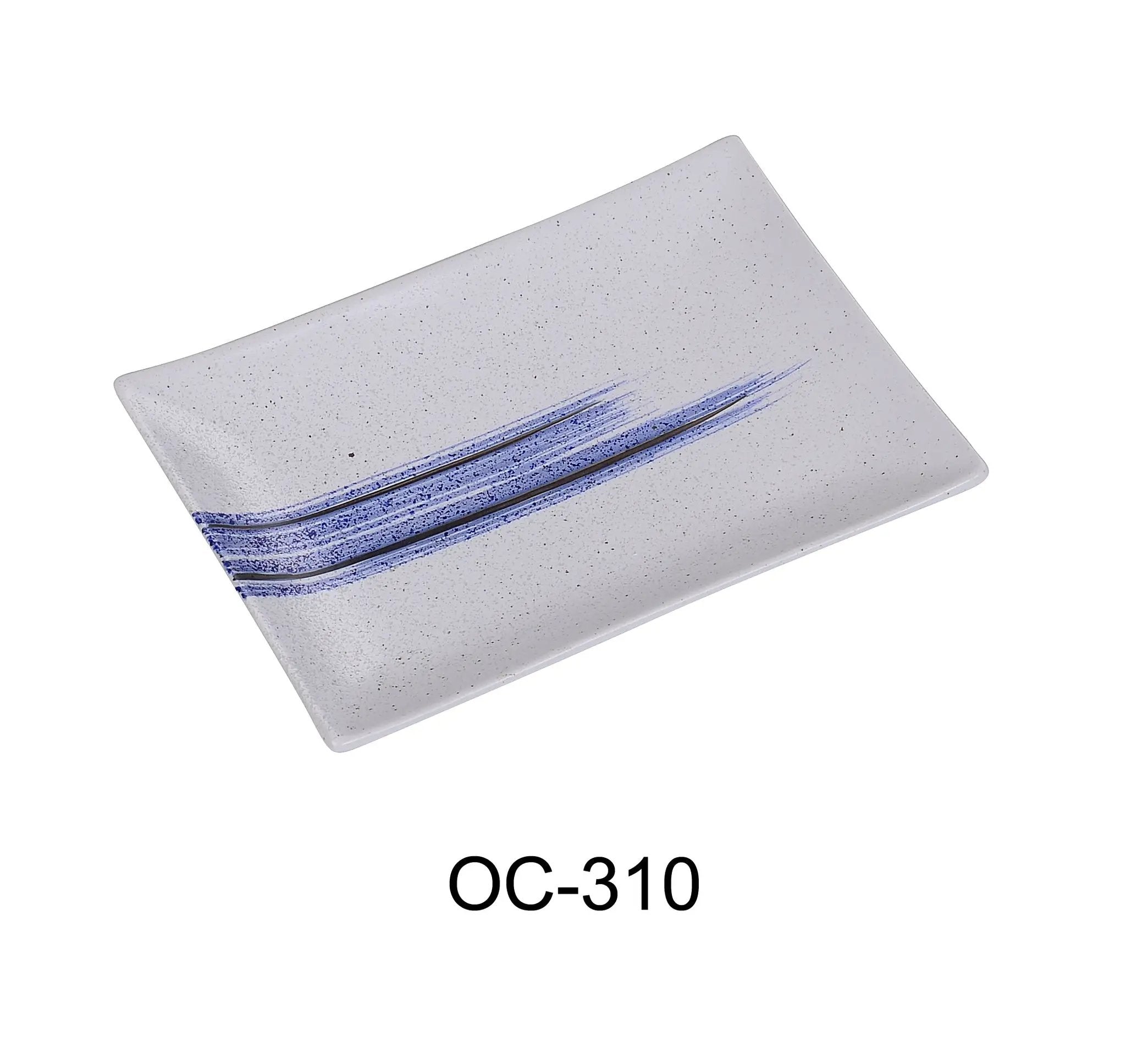 Yanco OC - 310 Ocean 10" X 7" X 1 1/8"‚ Rectangular Plate, China, Pack of 24
