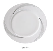 Yanco UR - 107 Urban Line Bread Plate, 7.5"‚ Diameter, China, Bone White, Pack of 36