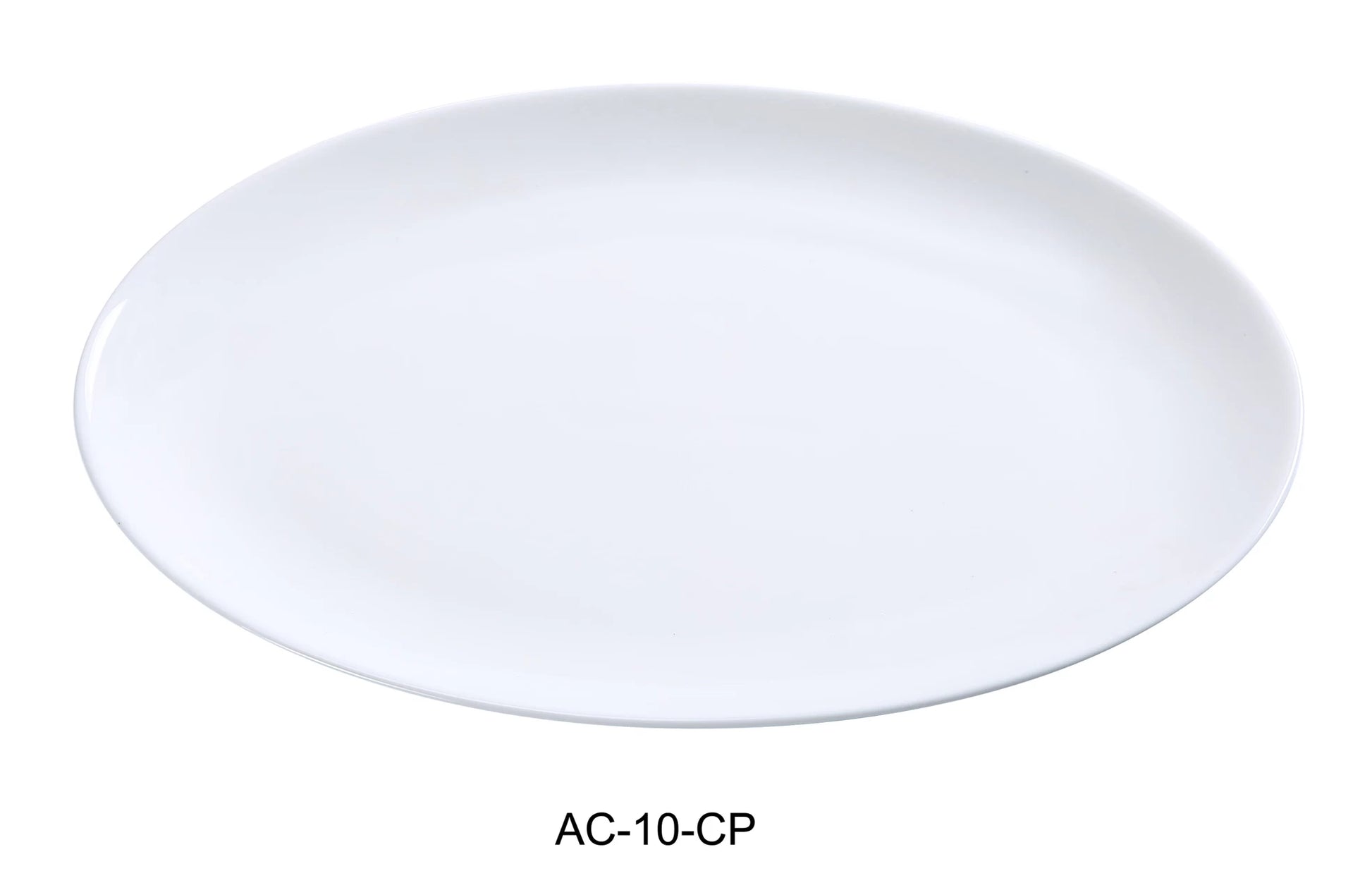 Yanco AC - 10 - CP ABCO Coupe Platter, 10.25"‚ Length x 7"‚ Width, China, Super White, Pack of 24