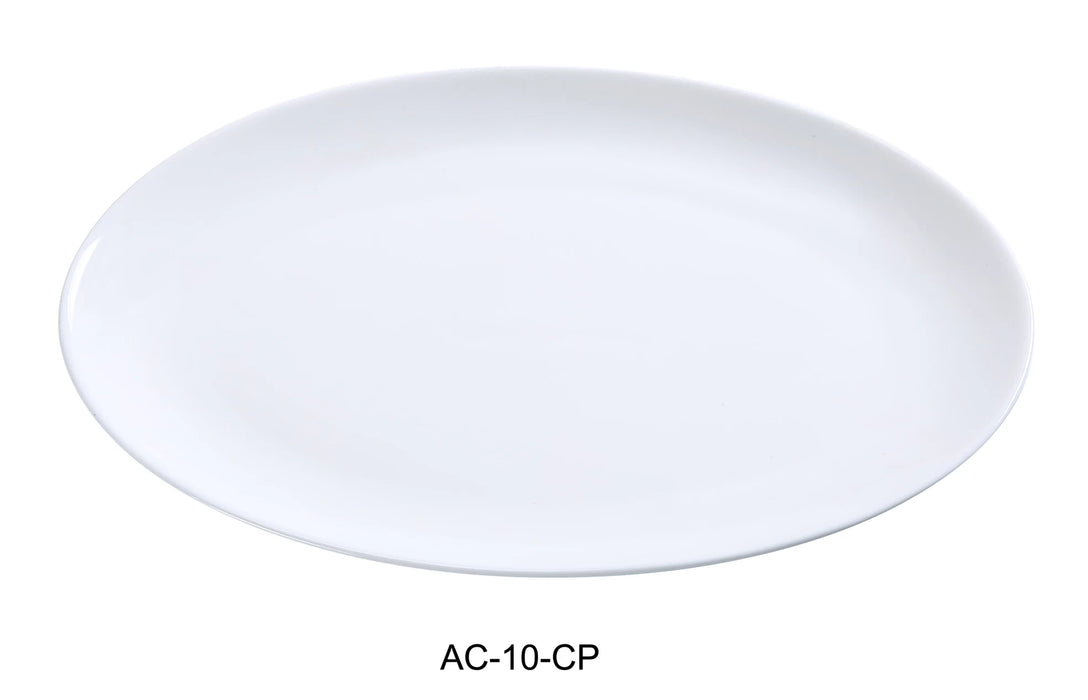 Yanco AC-10-CP ABCO Coupe Platter, 10.25″ Length x 7″ Width, China, Super White, Pack of 24