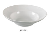 Yanco AC - 711 ABCO Deep Mediterranean Bowl, 32 Oz Capacity, 10.75"‚ Diameter, 3"‚ Height, China, Super White, Pack of 12