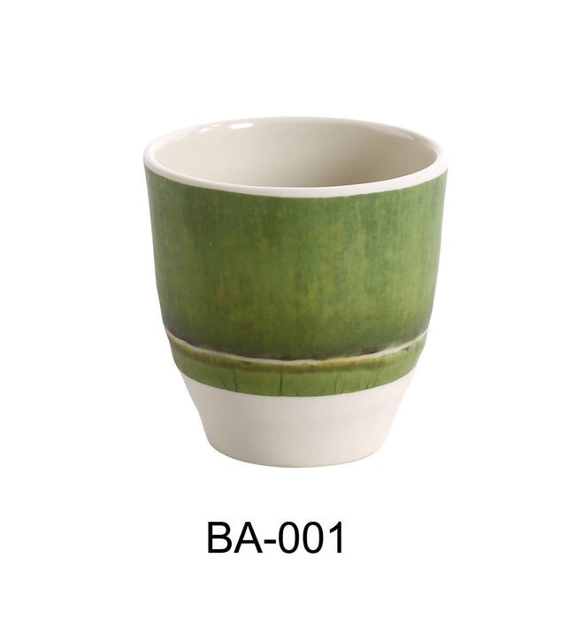 Yanco BA-001 Bamboo Style 7 Oz Tea Cup, 3″ Diameter, Melamine, Pack of 48