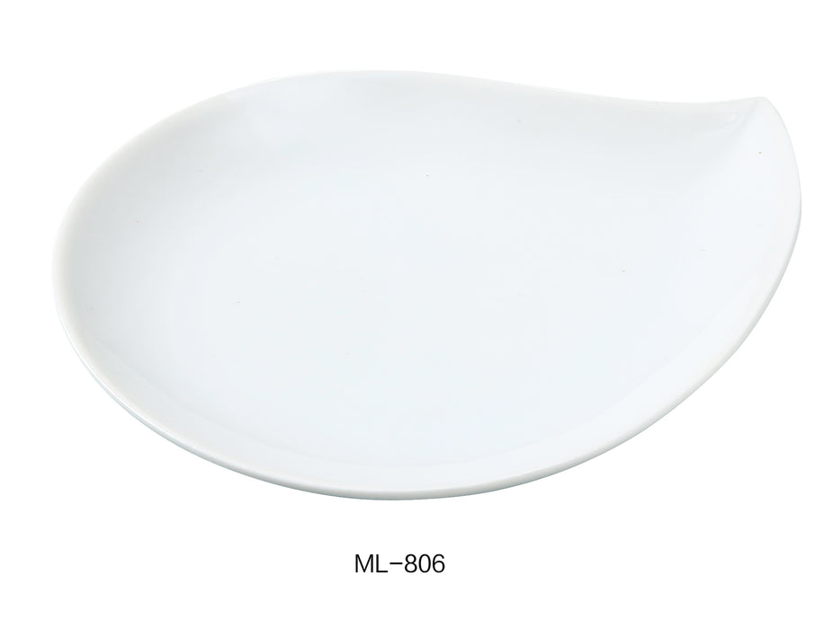 Yanco ML-806 5.75″ Leaf Shaped Plate, China, Super White, Pack of 36
