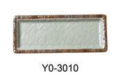 Yanco YO - 3010 Yoto 9 1/2"‚ X 3 3/4"‚ X 3/4"‚ DEEP RECTANGULAR SUSHI PLATE, Melamine, Matte Finish, Pack of 24