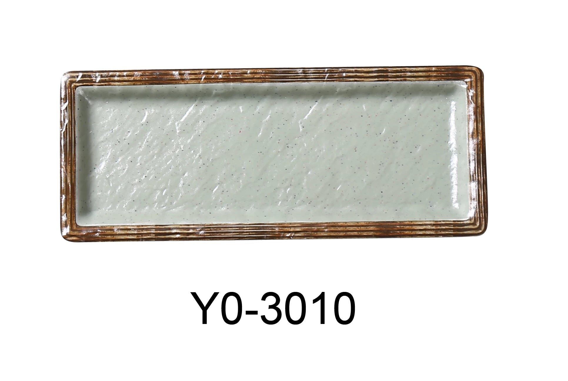Yanco YO - 3010 Yoto 9 1/2"‚ X 3 3/4"‚ X 3/4"‚ DEEP RECTANGULAR SUSHI PLATE, Melamine, Matte Finish, Pack of 24