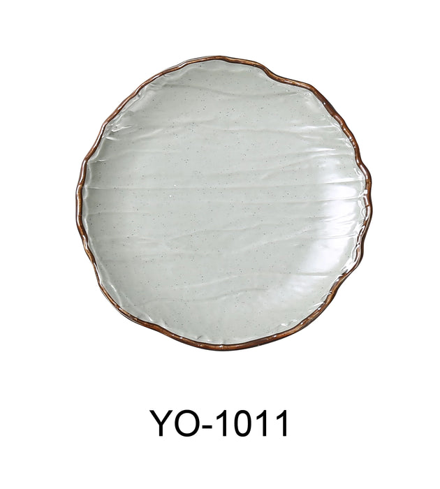 Yanco YO-1011 Yoto 11″ X 1 1/4″ ROUND COUPE PLATE, Melamine, Matte Finish, Pack of 12