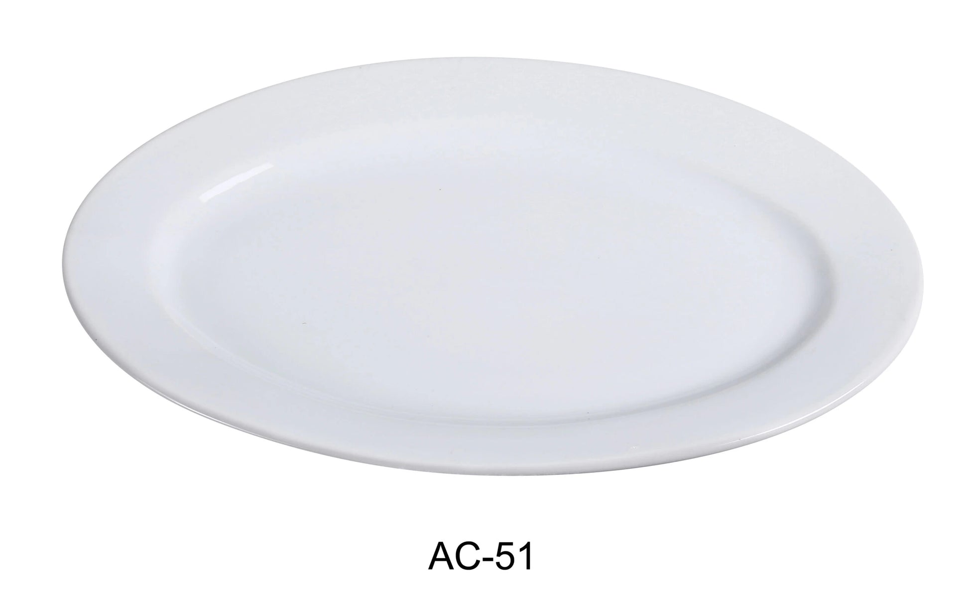 Yanco AC - 51 ABCO Platter, 15"‚ Diameter x 10.5"‚ Width, China, Super White, Pack of 12