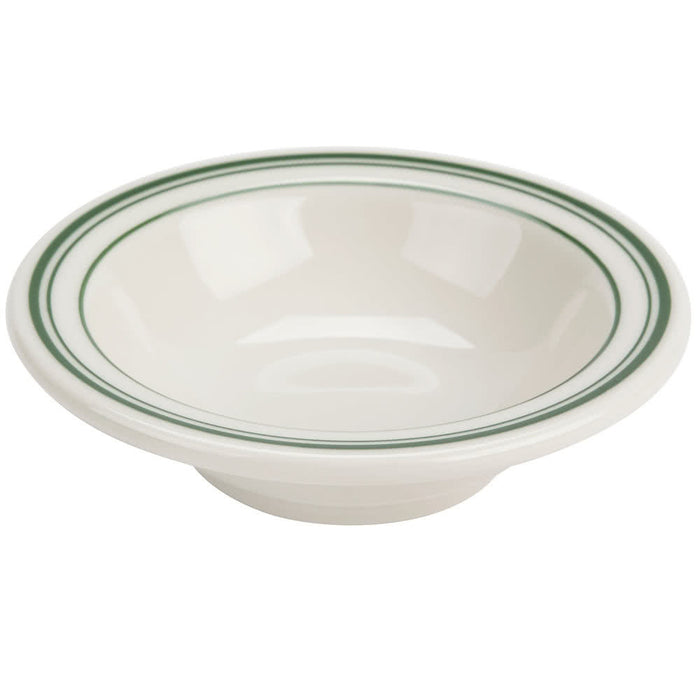Yanco GB-11 Green Band Fruit Bowl, 12.5 oz Capacity, 4.75″ Diameter, China, American White Color, Pack of 36