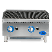 Globe GCB24G - RK 24" Gas Lava Rock Charbroiler - 80,000 BTU, Char Rock Kit