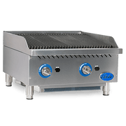 Globe GCB24G - CR 24" Gas Charbroiler with Cast Iron Radiants, Customizable grilling - 80,000 BTU
