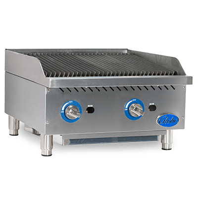 Globe GCB24G - CR 24" Gas Charbroiler with Cast Iron Radiants, Customizable grilling - 80,000 BTU