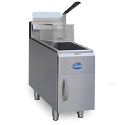 Globe GF15G 15 lb. Natural Gas Countertop Fryer - 26,500 BTU, 2 Burners, Durable and Versatile