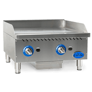 Globe GG24G 24" Countertop Gas Griddle - 60,000 BTU, Manual Control
