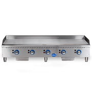 Globe GG60TG 60" Countertop Gas Griddle - 150,000 BTU, Thermostatic Controls