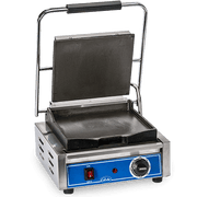 Globe GSG10 Bistro Series Single Sandwich Grill with Smooth Plates - 10" x 9.5" Cooking Surface - 120V, 1800W