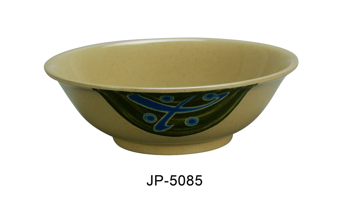 Yanco JP-5085 Japanese Soup Bowl, 68 oz Capacity, 3″ Height, 9.75″ Diameter, Melamine, Pack of 12