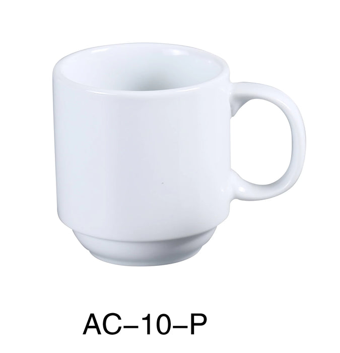 Yanco AC-10-P ABCO 10 oz Prime Coffee Mug, China, Super White Color, Pack of 36