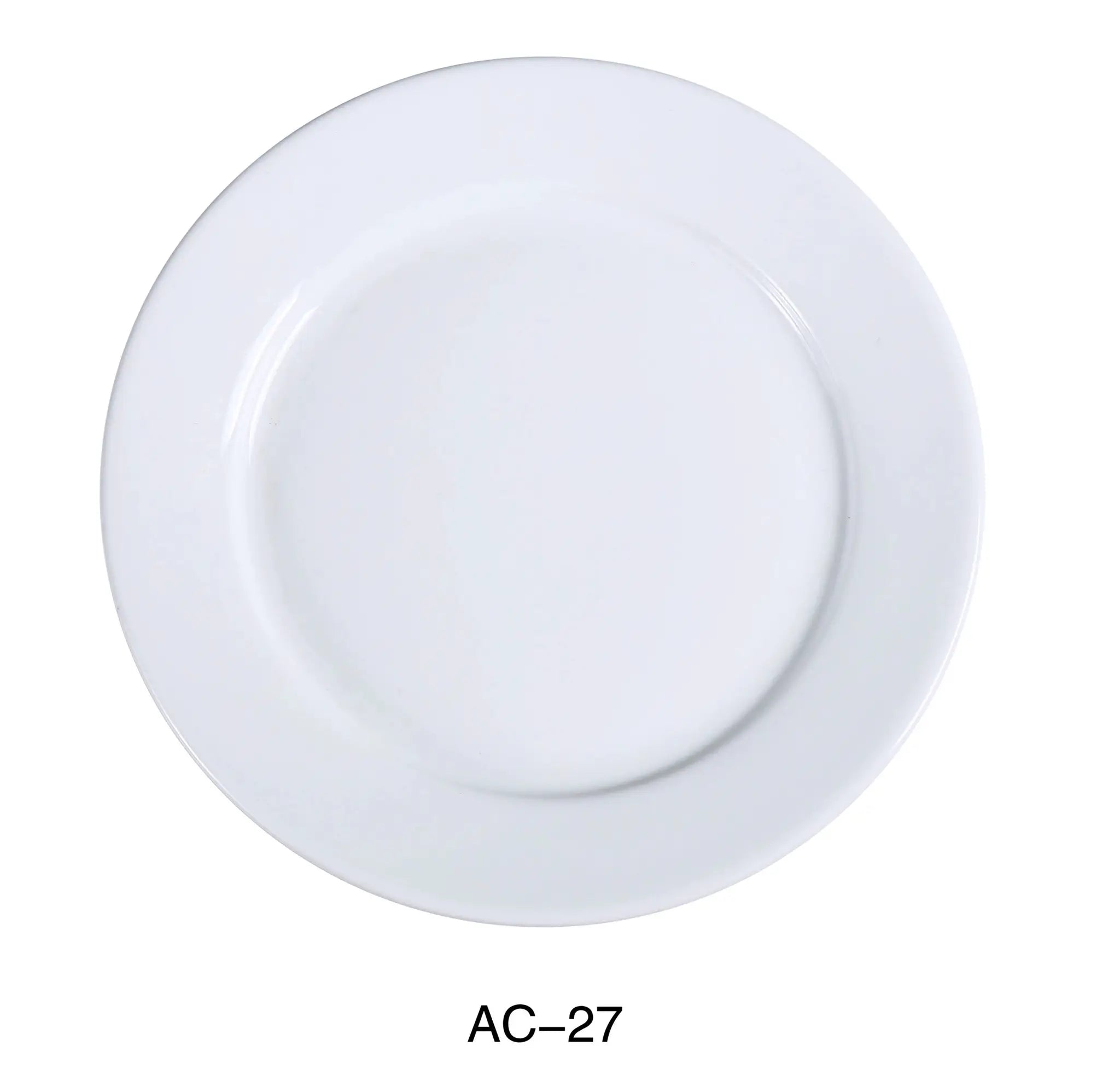Yanco AC - 27 ABCO 18"‚ Round Plate, China, Super White, Pack of 2