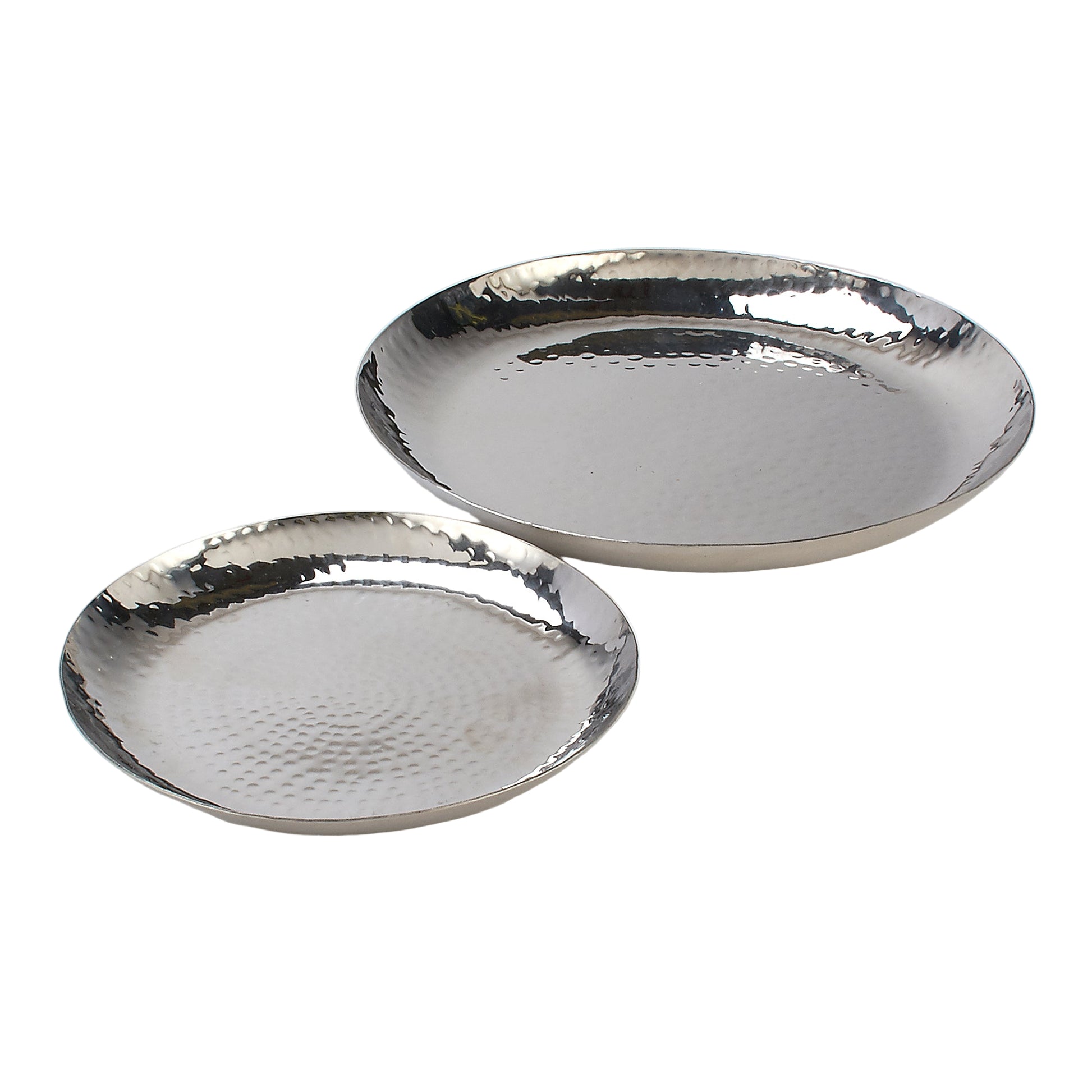 Hammered Stainless Steel Dinner Plate 10 Inches (25.4 cm)