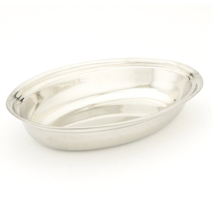 Hammered Stainless Steel Oval Serving Dish 23 Oz.