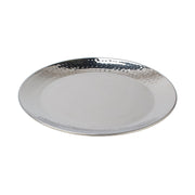 Hammered Stainless Steel Dinner Plate 10.25 Inches (26 cm)