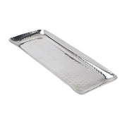 Hammered Stainless Steel Rectangular Platter - 14 inch long x 5 inch W