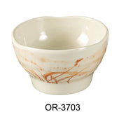 Yanco OR - 3703 Orchis Dish Saucer, 3 oz Capacity, 1.5"‚ Height, 3"‚ Diameter, Melamine, Gold Color, Pack of 72