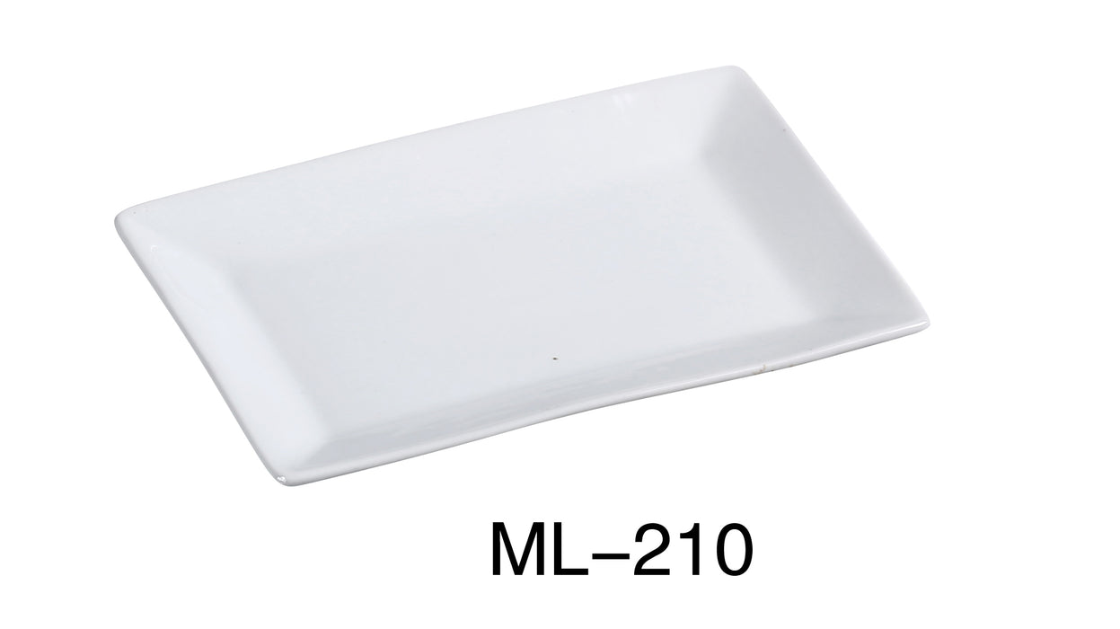 Yanco ML-210 Mainland Rectangular Plate, 10″ Length x 7″ Width, China, Super White, Pack of 24