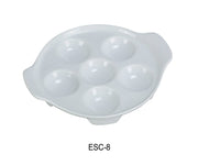 Yanco ESC - 8 Escargot Dish, 6.5"‚ Diameter, China, Super White, Pack of 24