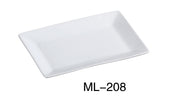 Yanco ML - 208 Mainland Rectangular Plate, 8"‚ Length x 5"‚ Width, China, Super White, Pack of 24