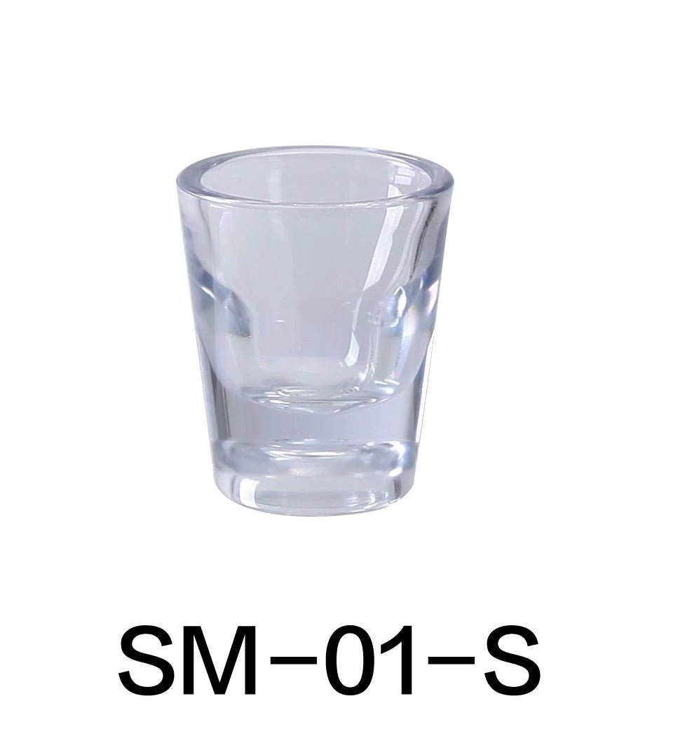 Yanco SM - 01 - S Stemware Short Cup, 1 oz Capacity, 2"‚ Diameter, 2.75"‚ Height, Plastic, Clear Color, Pack of 24