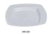 Yanco MM - 309 Miami 9"‚ Square Soup Plate, 12 Oz Capacity, China, Bone White, Pack of 24