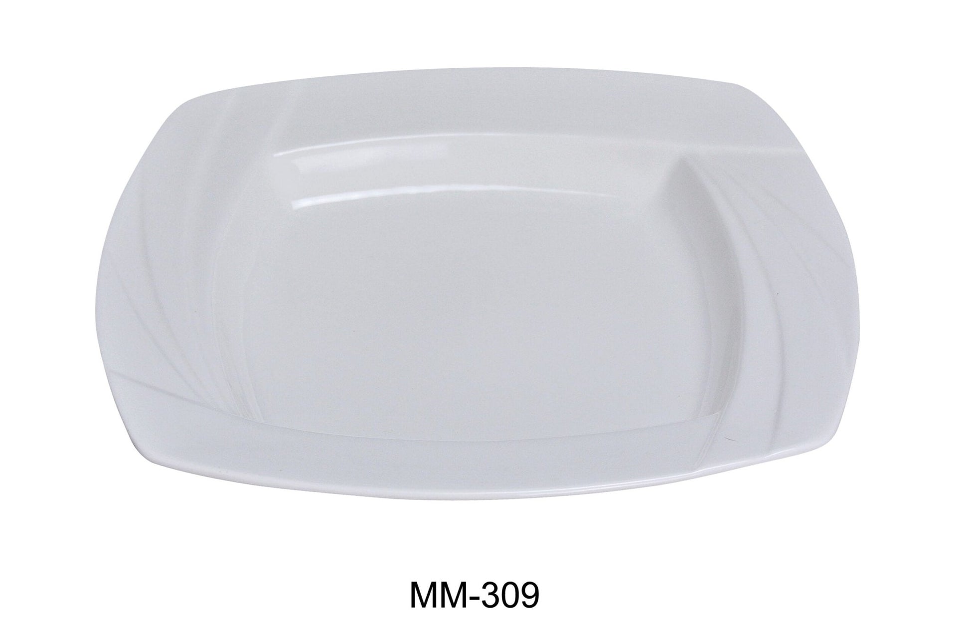 Yanco MM - 309 Miami 9"‚ Square Soup Plate, 12 Oz Capacity, China, Bone White, Pack of 24