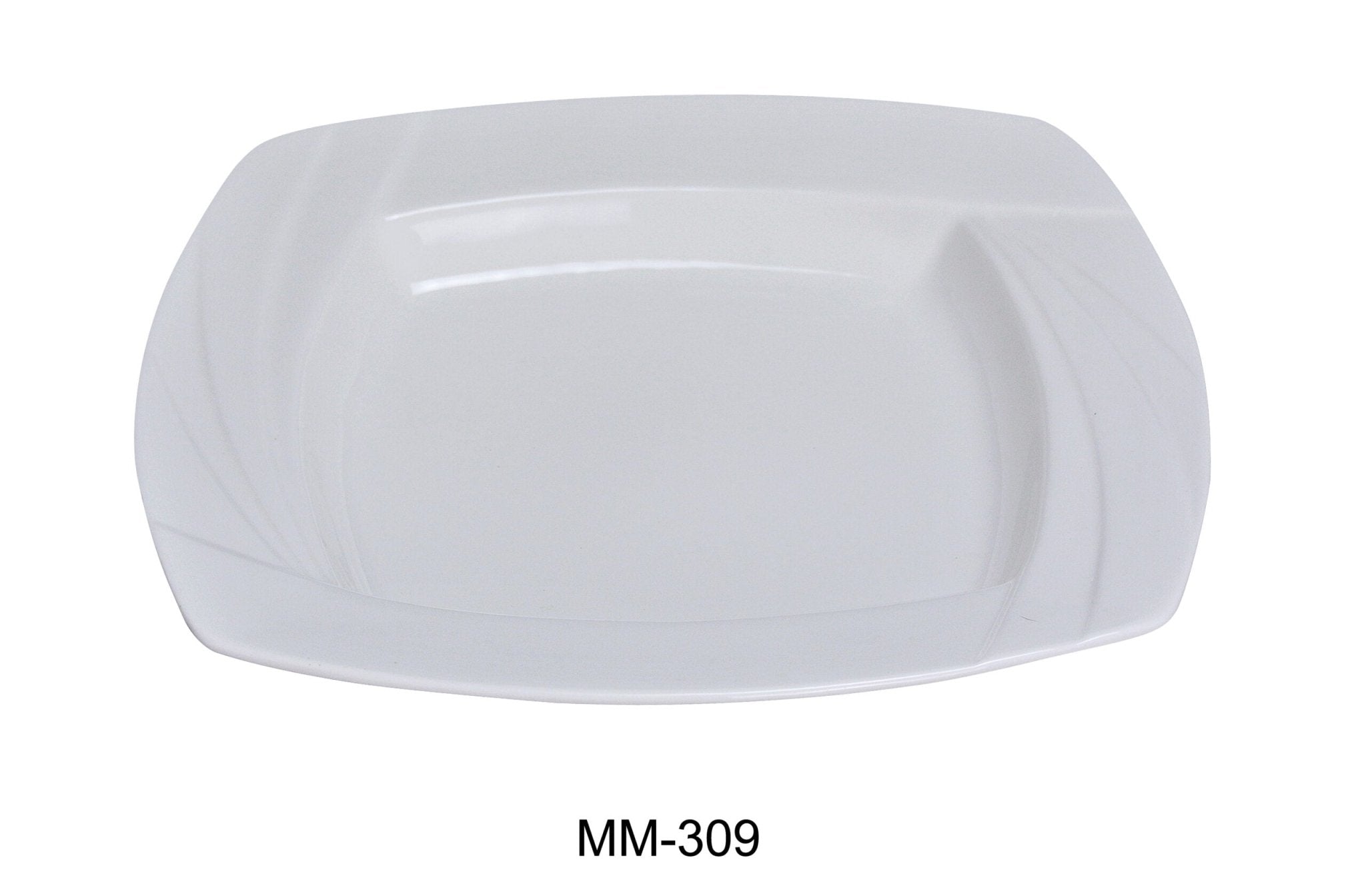 Yanco MM - 309 Miami 9"‚ Square Soup Plate, 12 Oz Capacity, China, Bone White, Pack of 24