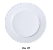Yanco AC - 21 ABCO Dinner Plate, 12"‚ Diameter, China, Super White, Pack of 12