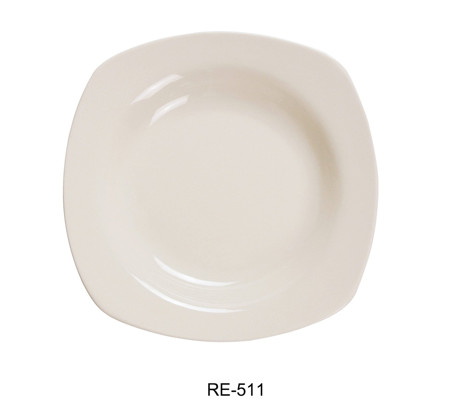 Yanco RE - 511 Recovery 11.5"‚ Square Pasta Bowl, 12 oz Capacity, China, American White Color, Pack of 12
