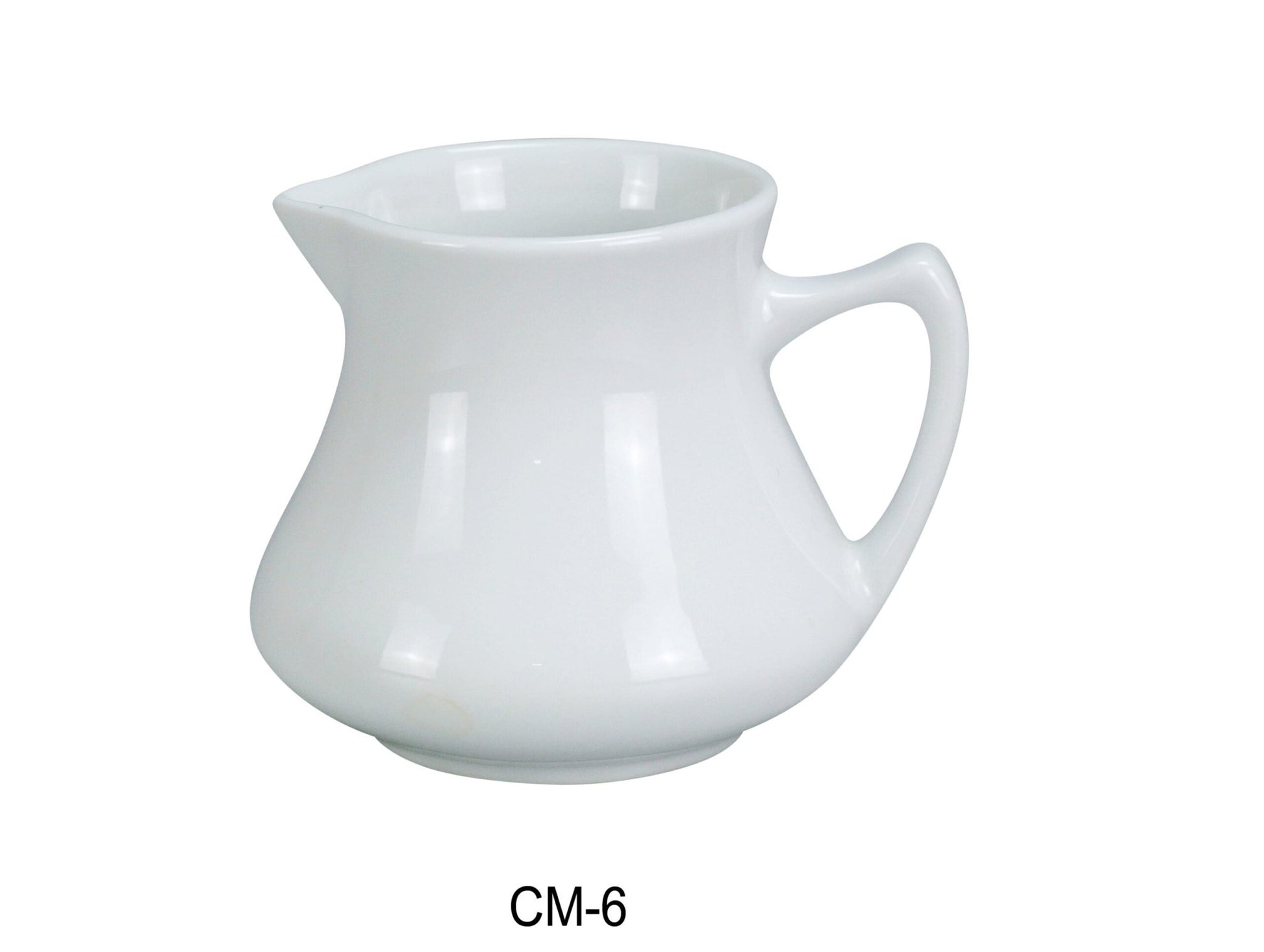 Yanco CM - 6 Creamer, 6 oz Capacity, 3"‚ Diameter, 3.5"‚ Height, China, Super White Color, Pack of 36