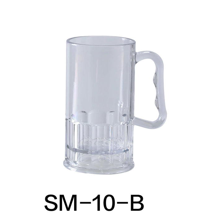 Yanco SM-10-B Stemware Beer Mug, 10 oz Capacity, 2.75″ Diameter, 7.5″ Height, Plastic, Clear Color, Pack of 24