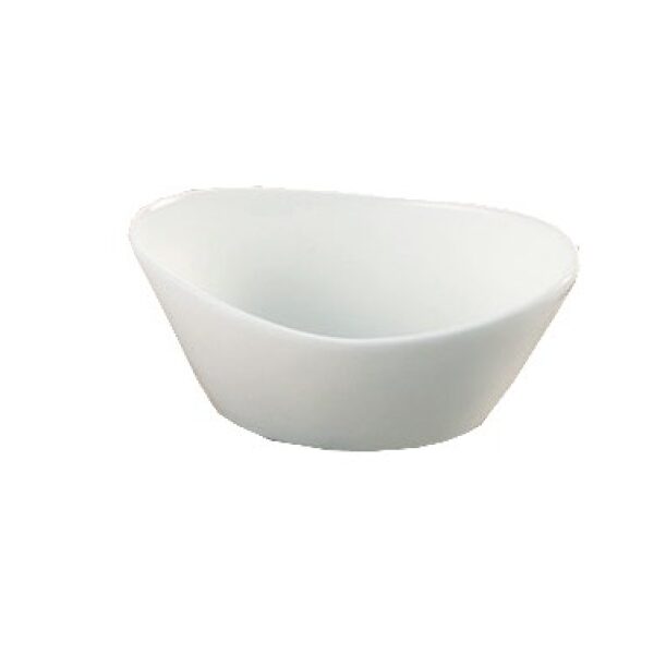 Yanco ML - 705 6.5 oz Oval Fruit Bowl, 5.5"‚ Length x 3.25"‚ Width, China, Super White, Pack of 36